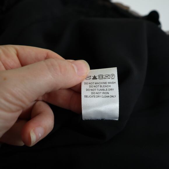 Crosby By Mollie Burch Womens Sequin Trim Tank Blouse Size Small Black Party Zip - Picture 9 of 11